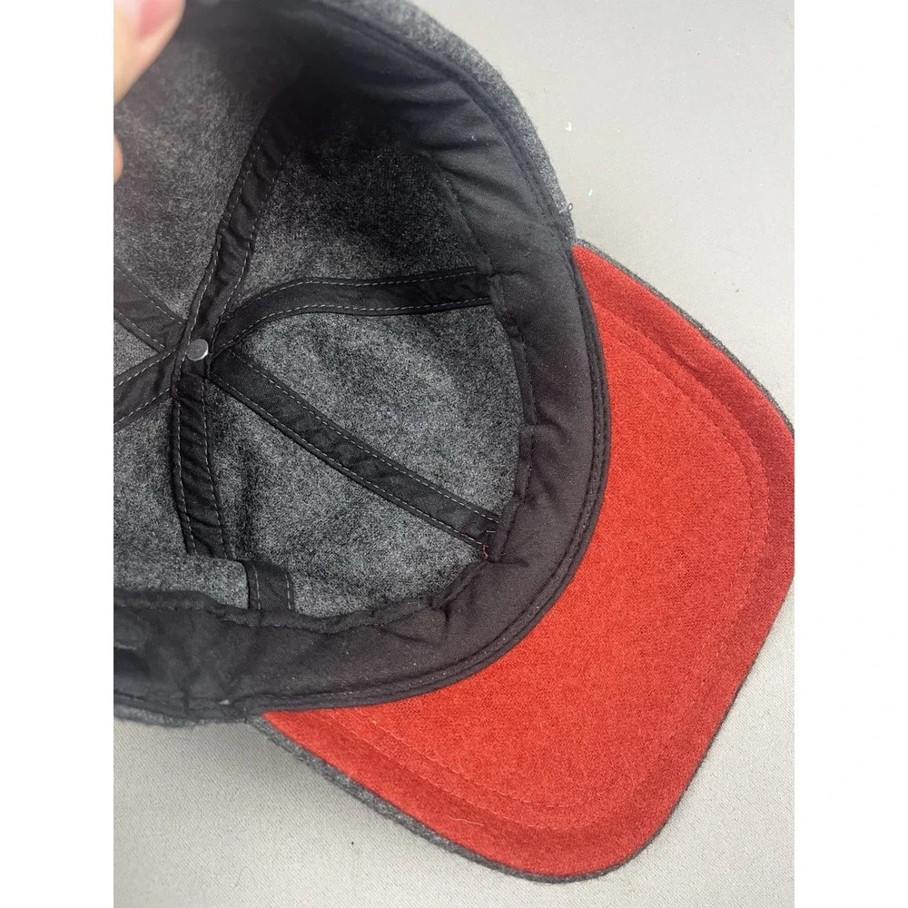 Perry Ellis Portfolio Baseball Cap Gray Wool Blend Adjustable Embroidered Logo